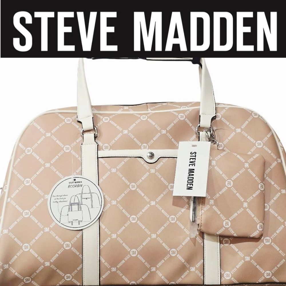 Steve Madden BCorbin Diagonal Logo Weekender- Latte